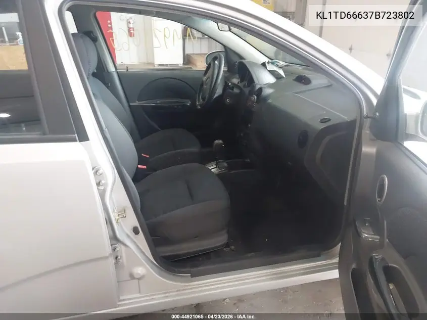 2007 Chevrolet Aveo 5 Ls VIN: KL1TD66637B723802 Lot: 44921065