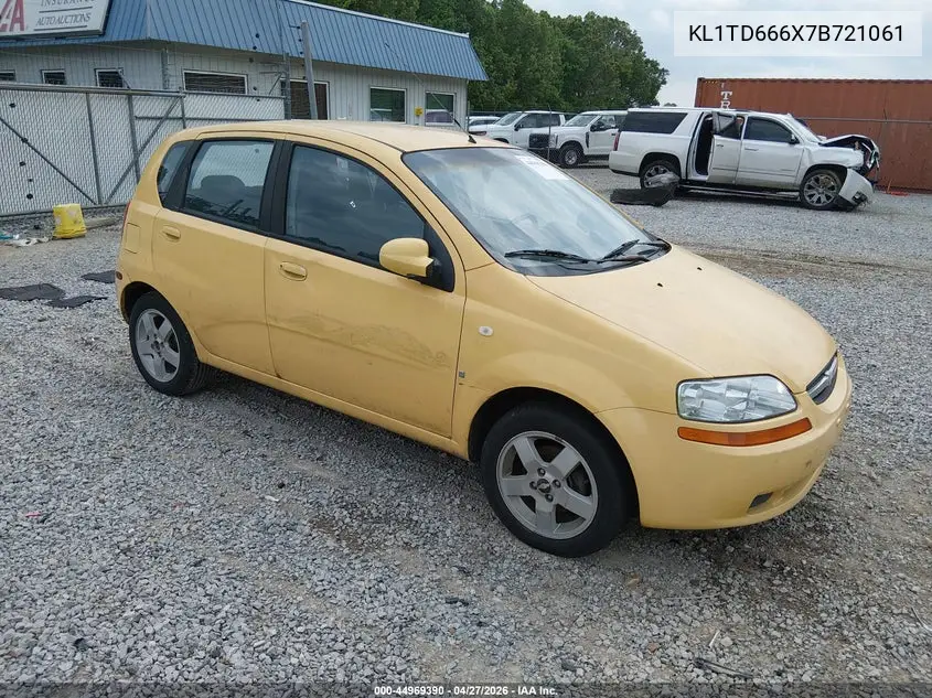 2007 Chevrolet Aveo 5 Ls VIN: KL1TD666X7B721061 Lot: 44969390