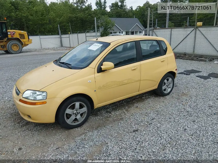 2007 Chevrolet Aveo 5 Ls VIN: KL1TD666X7B721061 Lot: 44969390