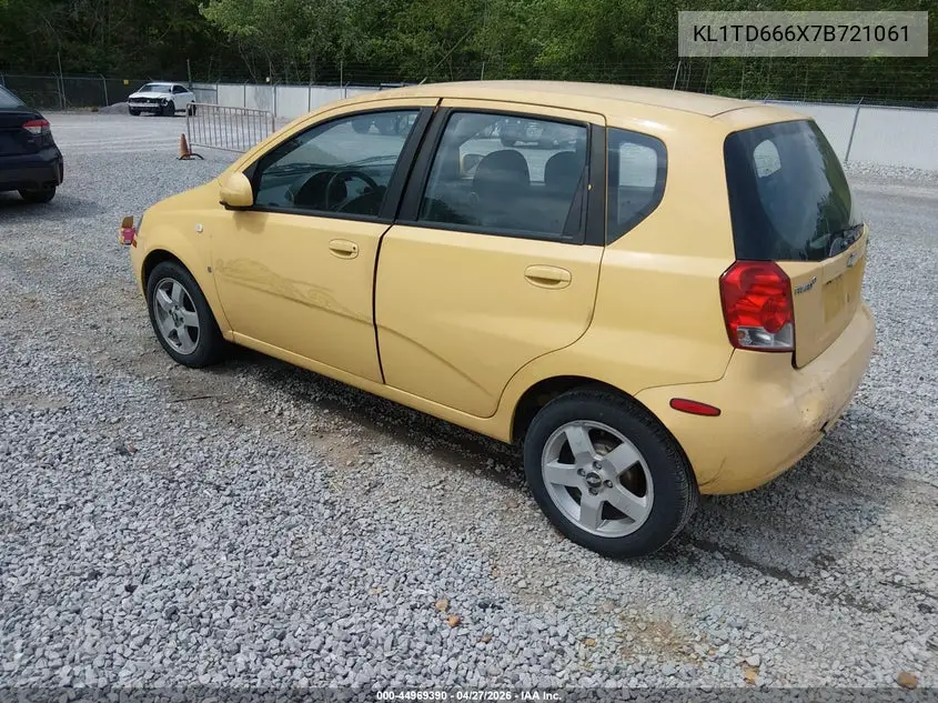 2007 Chevrolet Aveo 5 Ls VIN: KL1TD666X7B721061 Lot: 44969390