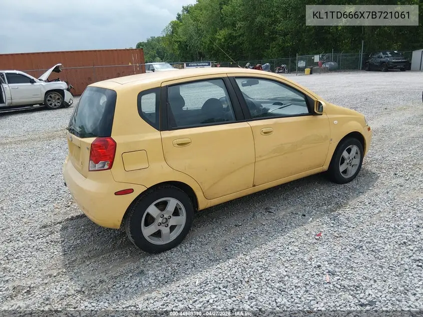 2007 Chevrolet Aveo 5 Ls VIN: KL1TD666X7B721061 Lot: 44969390