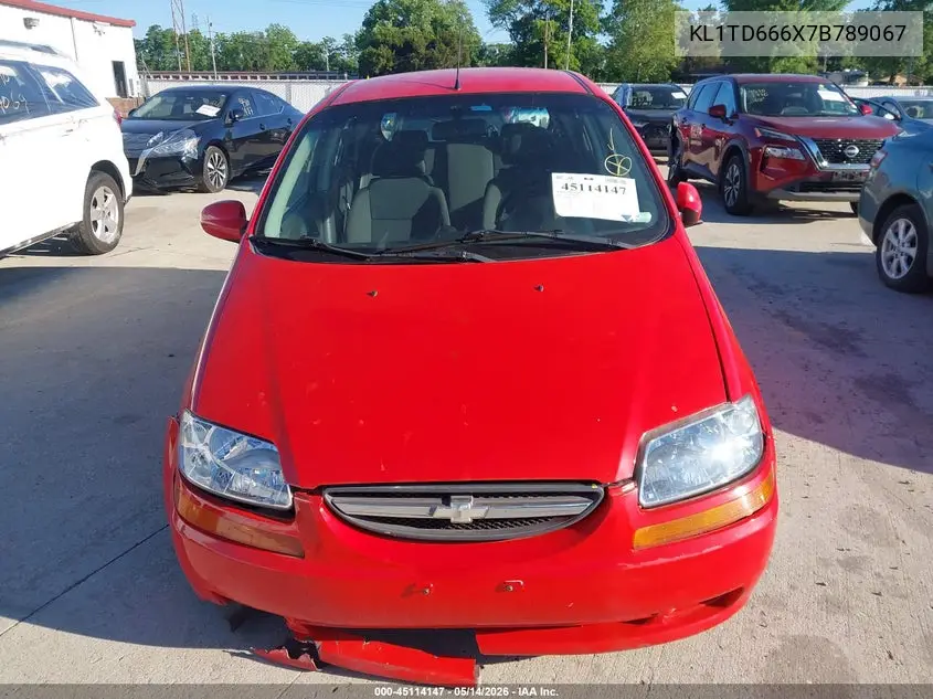 2007 Chevrolet Aveo 5 Ls VIN: KL1TD666X7B789067 Lot: 45114147