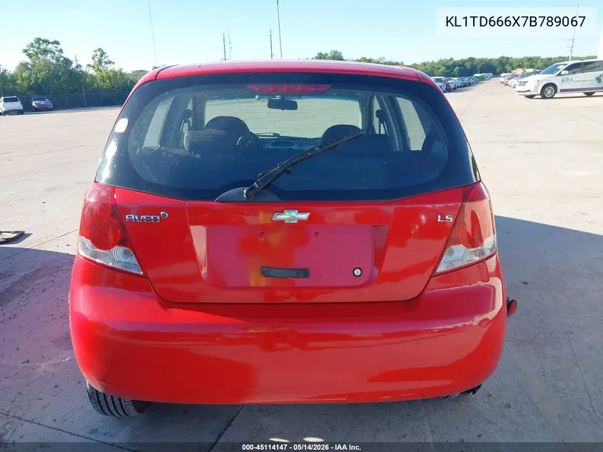 2007 Chevrolet Aveo 5 Ls VIN: KL1TD666X7B789067 Lot: 45114147