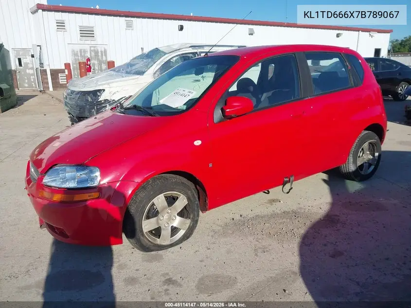 2007 Chevrolet Aveo 5 Ls VIN: KL1TD666X7B789067 Lot: 45114147