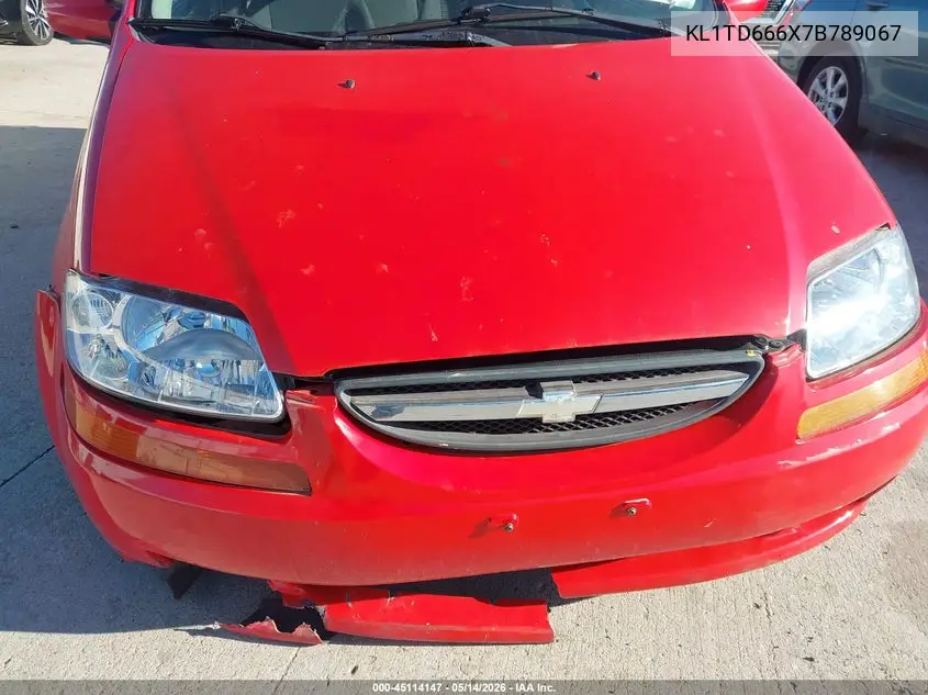 2007 Chevrolet Aveo 5 Ls VIN: KL1TD666X7B789067 Lot: 45114147