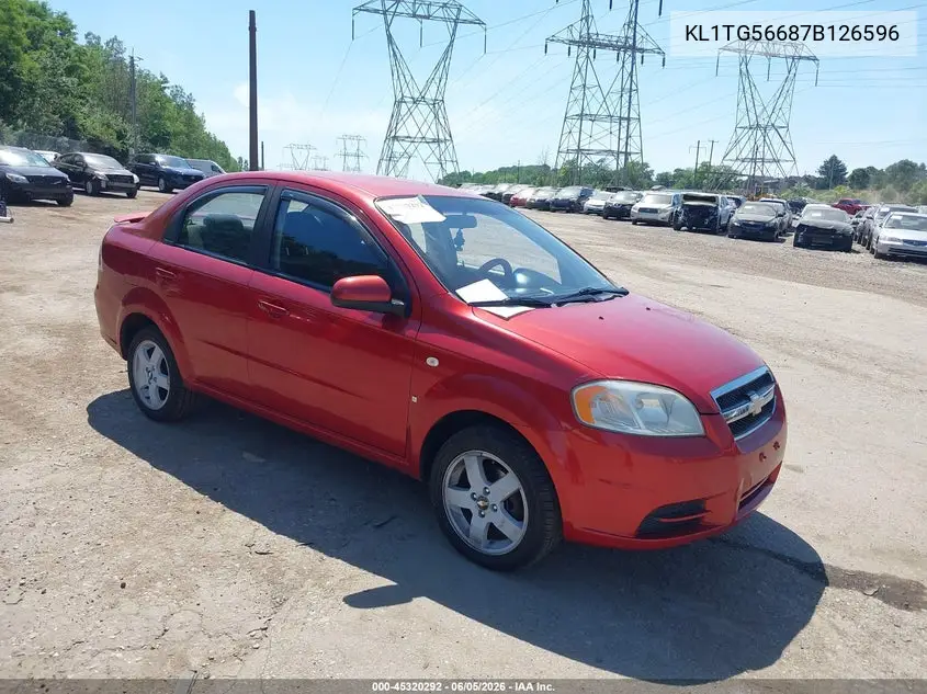 2007 Chevrolet Aveo Lt VIN: KL1TG56687B126596 Lot: 45320292