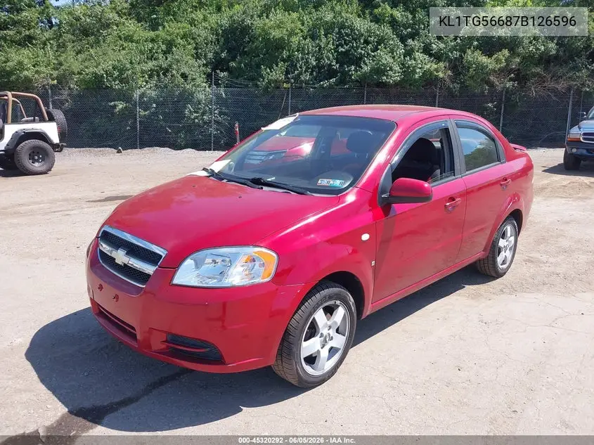 2007 Chevrolet Aveo Lt VIN: KL1TG56687B126596 Lot: 45320292