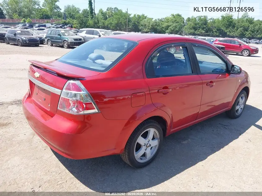 2007 Chevrolet Aveo Lt VIN: KL1TG56687B126596 Lot: 45320292