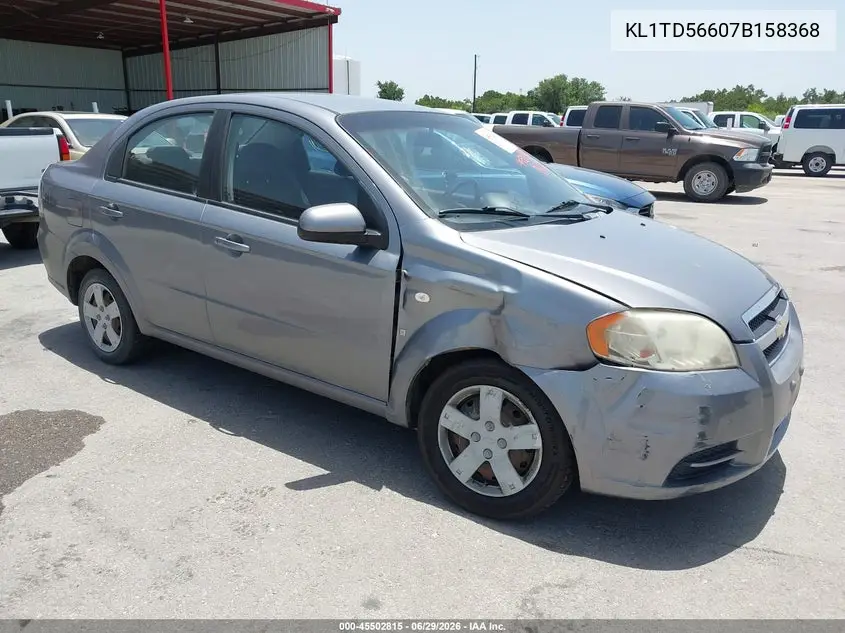 2007 Chevrolet Aveo Ls VIN: KL1TD56607B158368 Lot: 45502815