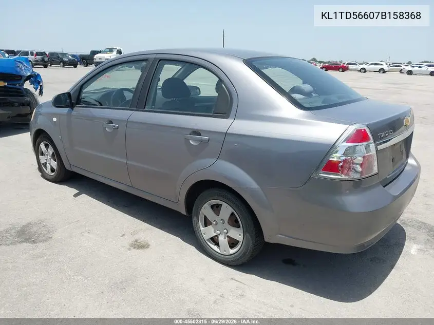 2007 Chevrolet Aveo Ls VIN: KL1TD56607B158368 Lot: 45502815