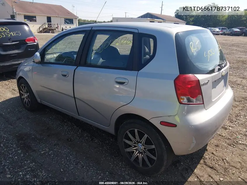 2007 Chevrolet Aveo Ls VIN: KL1TD66617B737102 Lot: 45509081