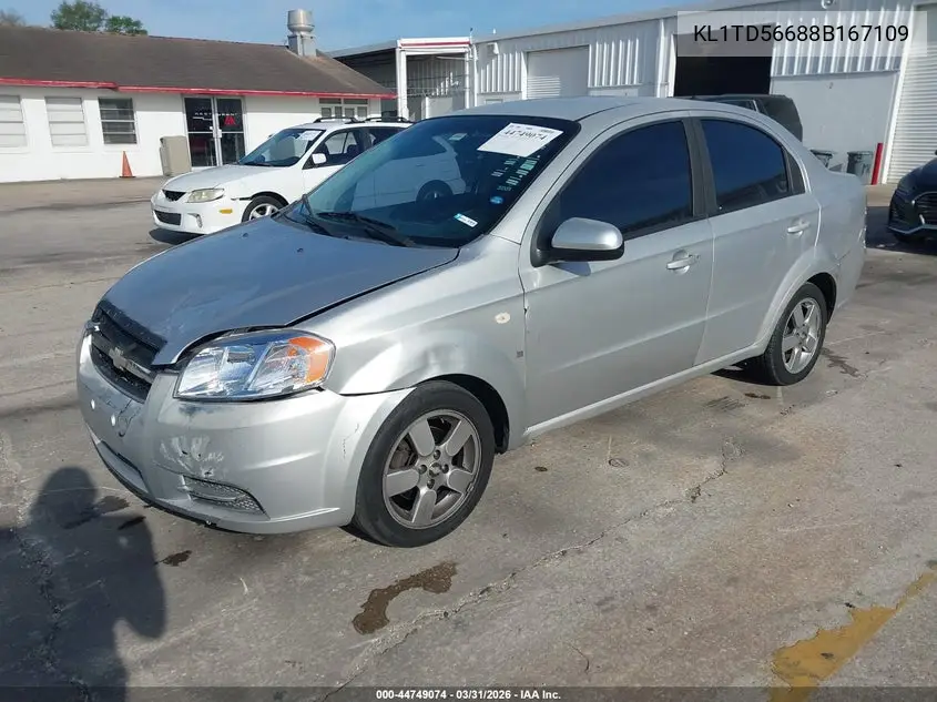 2008 Chevrolet Aveo Ls VIN: KL1TD56688B167109 Lot: 44749074