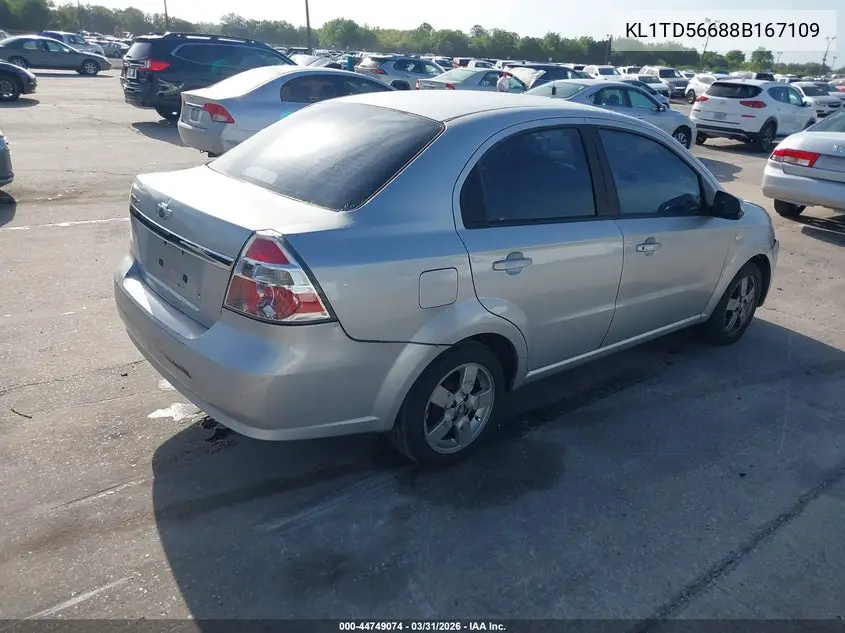 2008 Chevrolet Aveo Ls VIN: KL1TD56688B167109 Lot: 44749074