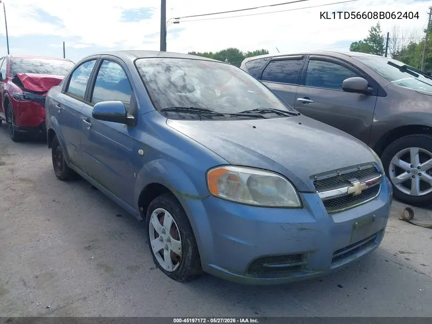 2008 Chevrolet Aveo Ls VIN: KL1TD56608B062404 Lot: 45197172
