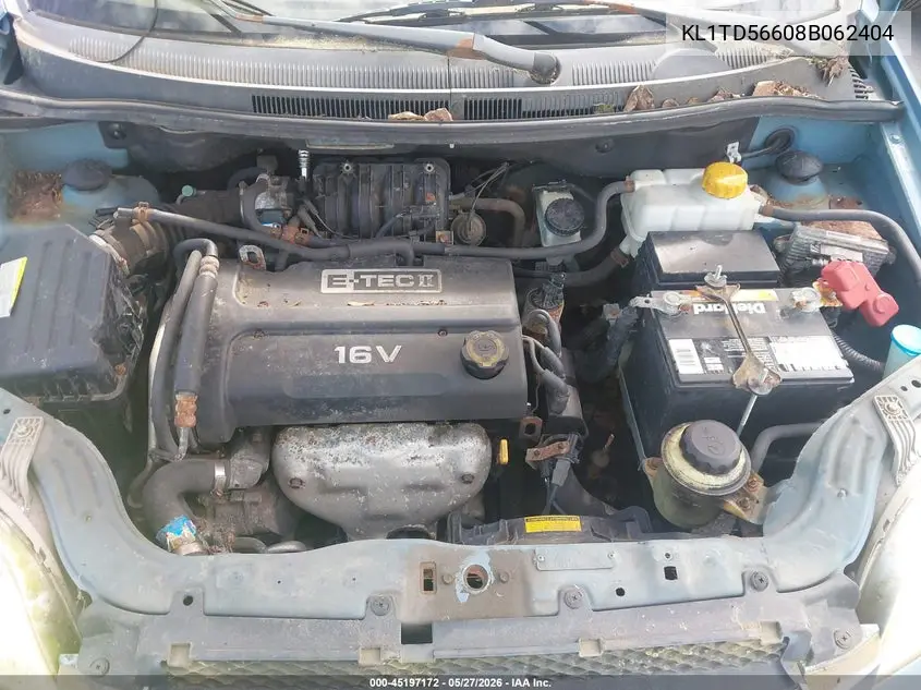 2008 Chevrolet Aveo Ls VIN: KL1TD56608B062404 Lot: 45197172