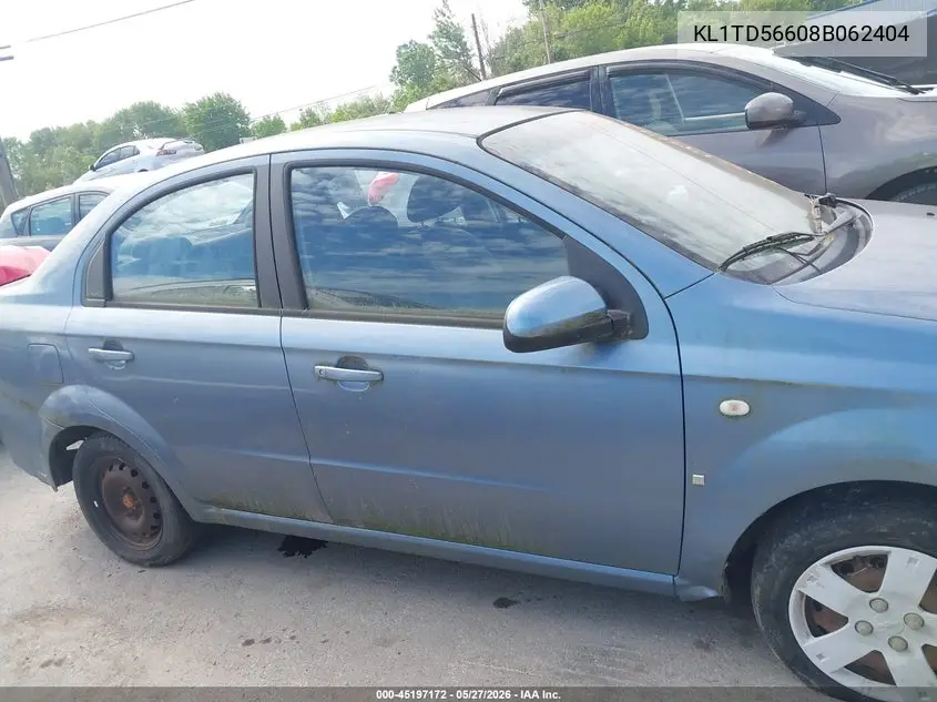 2008 Chevrolet Aveo Ls VIN: KL1TD56608B062404 Lot: 45197172