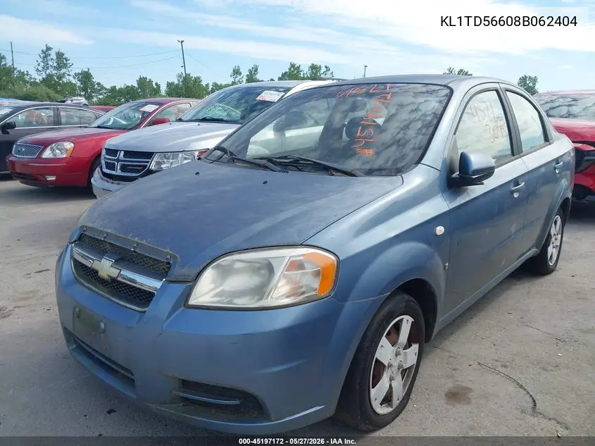 2008 Chevrolet Aveo Ls VIN: KL1TD56608B062404 Lot: 45197172