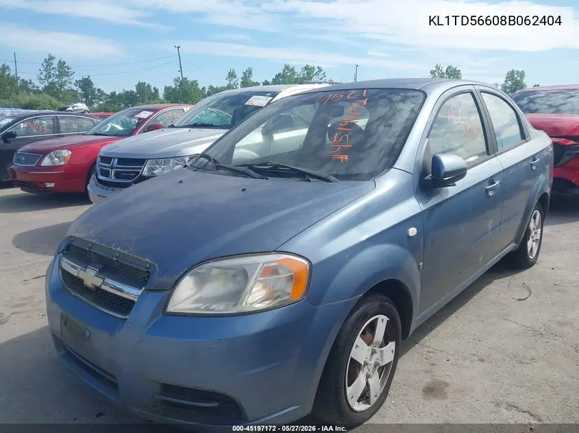 2008 Chevrolet Aveo Ls VIN: KL1TD56608B062404 Lot: 45197172