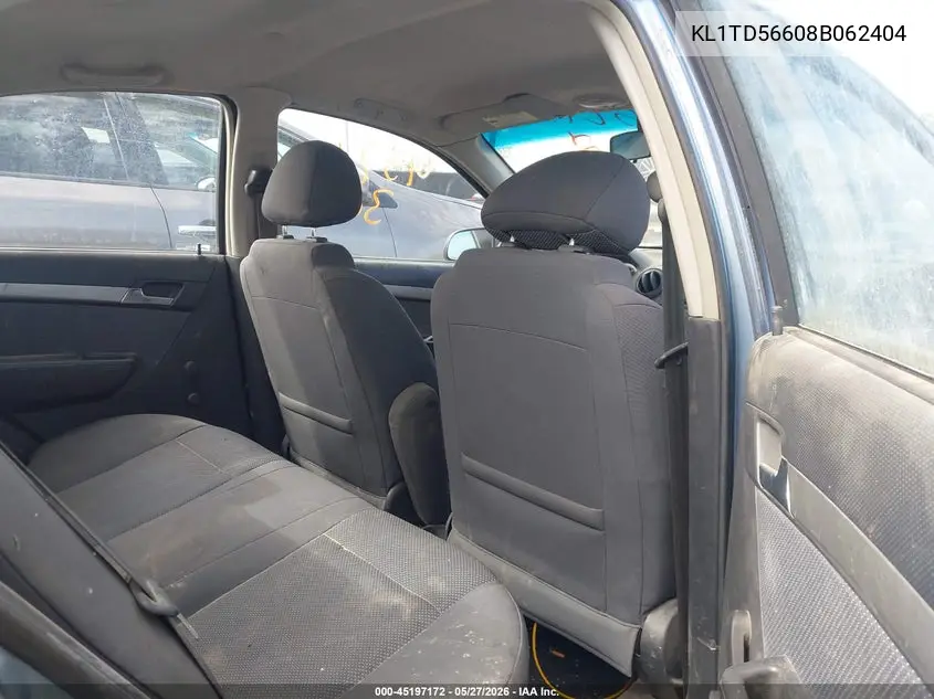 2008 Chevrolet Aveo Ls VIN: KL1TD56608B062404 Lot: 45197172