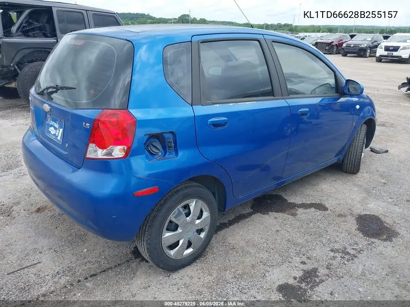 2008 Chevrolet Aveo 5 Ls VIN: KL1TD66628B255157 Lot: 45279225