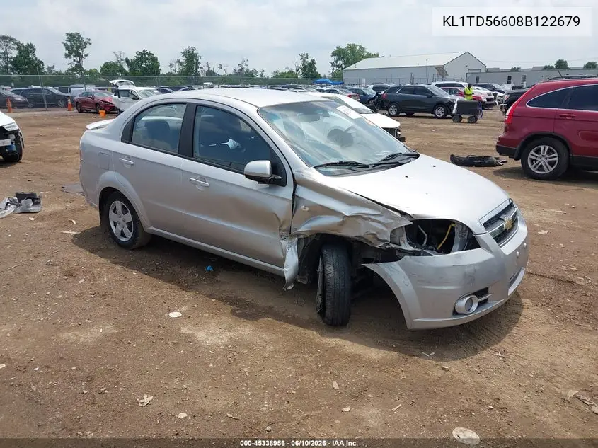 2008 Chevrolet Aveo Ls VIN: KL1TD56608B122679 Lot: 45338956
