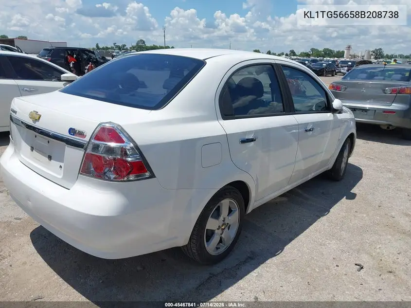 2008 Chevrolet Aveo Lt VIN: KL1TG56658B208738 Lot: 45467841