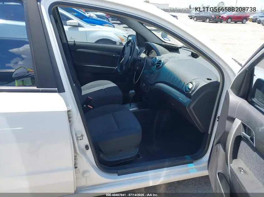 2008 Chevrolet Aveo Lt VIN: KL1TG56658B208738 Lot: 45467841