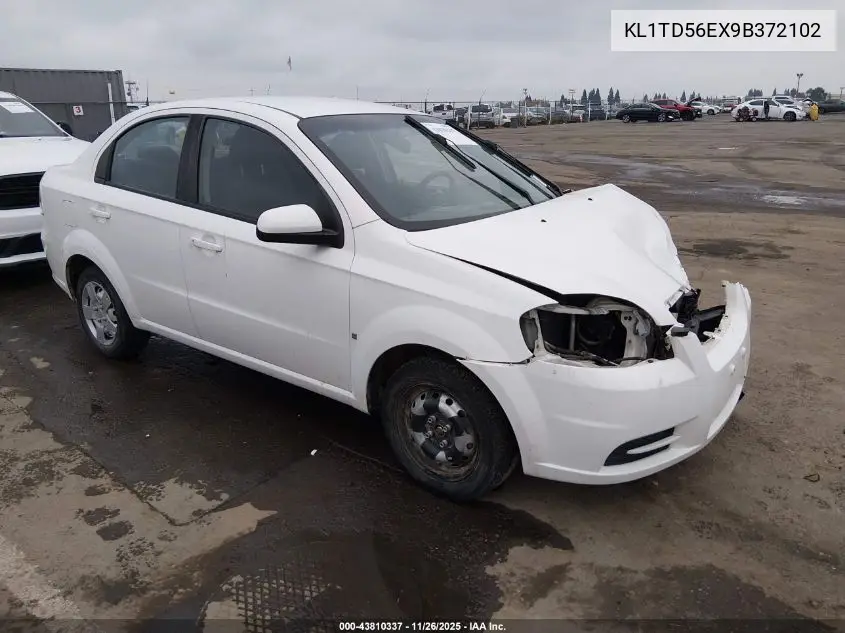 2009 Chevrolet Aveo Lt VIN: KL1TD56EX9B372102 Lot: 43810337