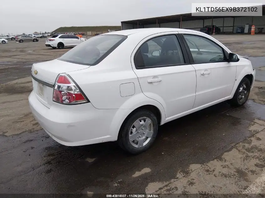 2009 Chevrolet Aveo Lt VIN: KL1TD56EX9B372102 Lot: 43810337