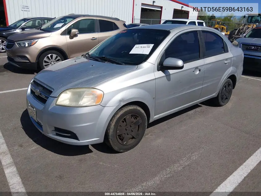 2009 Chevrolet Aveo Lt VIN: KL1TD56E59B643163 Lot: 44784658