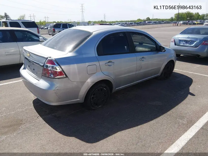 2009 Chevrolet Aveo Lt VIN: KL1TD56E59B643163 Lot: 44784658
