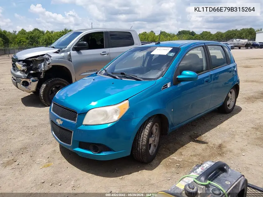2009 Chevrolet Aveo Lt VIN: KL1TD66E79B315264 Lot: 45223043