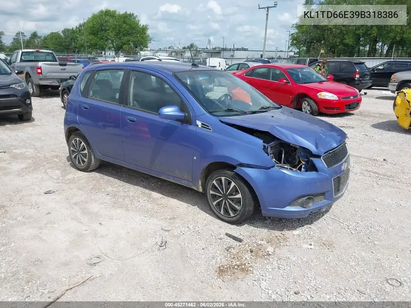 2009 Chevrolet Aveo Lt VIN: KL1TD66E39B318386 Lot: 45271462