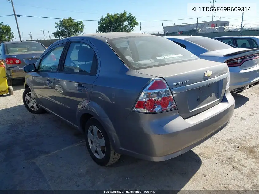 2009 Chevrolet Aveo Lt VIN: KL1TD56E69B609314 Lot: 45294878