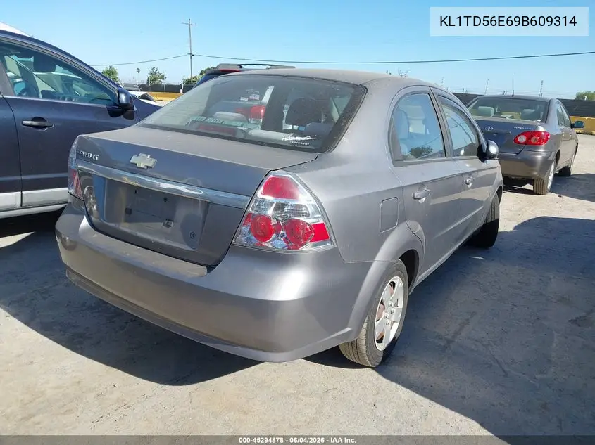 2009 Chevrolet Aveo Lt VIN: KL1TD56E69B609314 Lot: 45294878