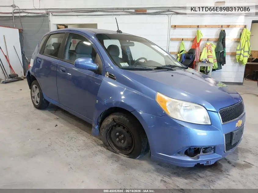 2009 Chevrolet Aveo Lt VIN: KL1TD66E89B317086 Lot: 45352555