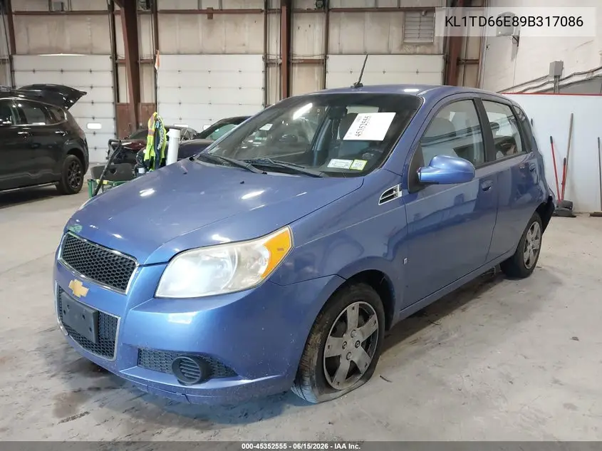2009 Chevrolet Aveo Lt VIN: KL1TD66E89B317086 Lot: 45352555
