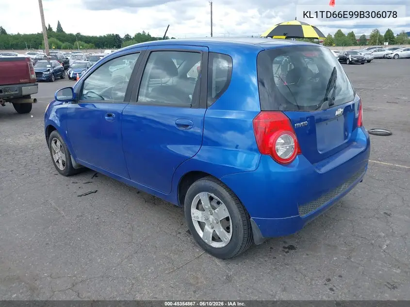 2009 Chevrolet Aveo Lt VIN: KL1TD66E99B306078 Lot: 45354867