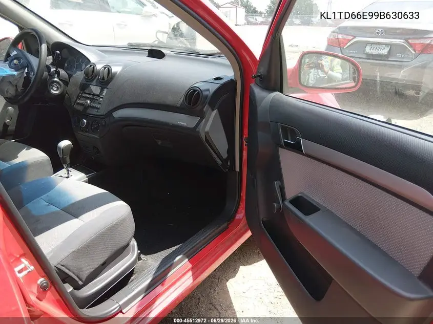 2009 Chevrolet Aveo Lt VIN: KL1TD66E99B630633 Lot: 45512972