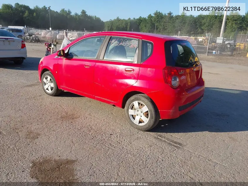 2009 Chevrolet Aveo Lt VIN: KL1TD66E79B622384 Lot: 45526552