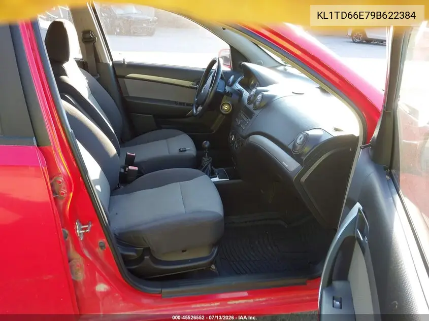 2009 Chevrolet Aveo Lt VIN: KL1TD66E79B622384 Lot: 45526552