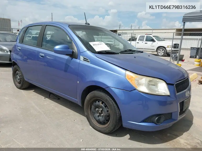 2009 Chevrolet Aveo Lt VIN: KL1TD66E79B316236 Lot: 45545592