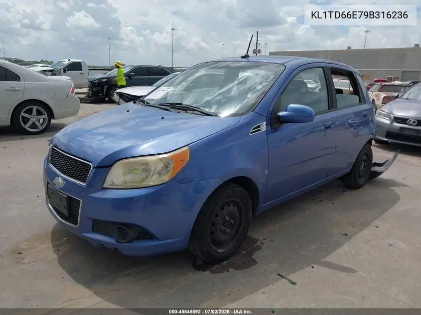 2009 Chevrolet Aveo Lt VIN: KL1TD66E79B316236 Lot: 45545592