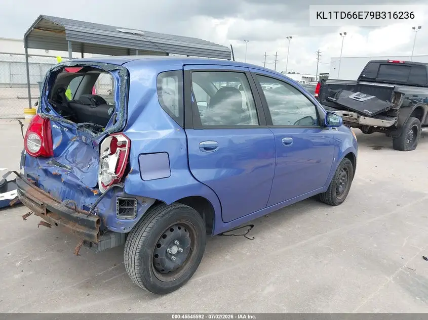 2009 Chevrolet Aveo Lt VIN: KL1TD66E79B316236 Lot: 45545592