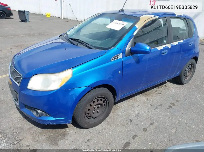 2009 Chevrolet Aveo Lt VIN: KL1TD66E19B305829 Lot: 45552079