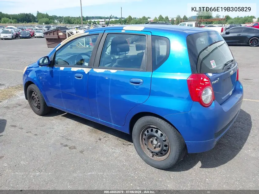 2009 Chevrolet Aveo Lt VIN: KL1TD66E19B305829 Lot: 45552079