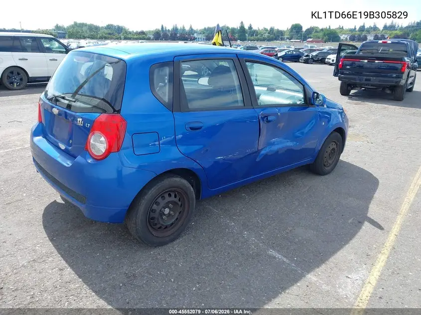 2009 Chevrolet Aveo Lt VIN: KL1TD66E19B305829 Lot: 45552079