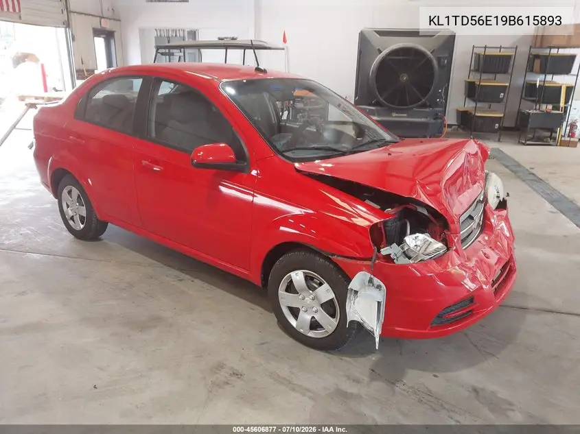 2009 Chevrolet Aveo Lt VIN: KL1TD56E19B615893 Lot: 45606877