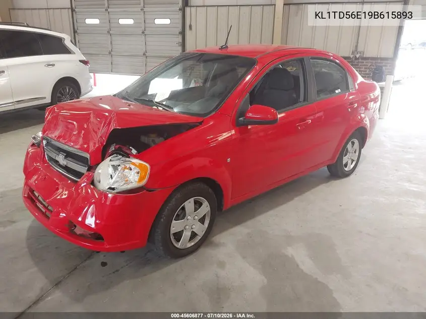 2009 Chevrolet Aveo Lt VIN: KL1TD56E19B615893 Lot: 45606877