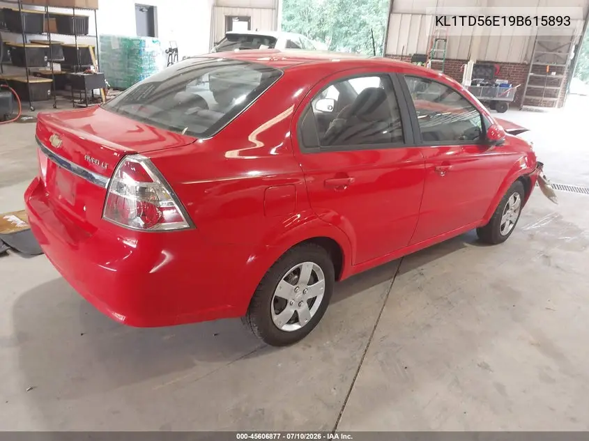 2009 Chevrolet Aveo Lt VIN: KL1TD56E19B615893 Lot: 45606877